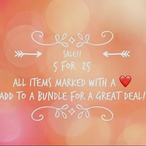 CLOSET SALE!! Any item with a ❤️ 5 for $25